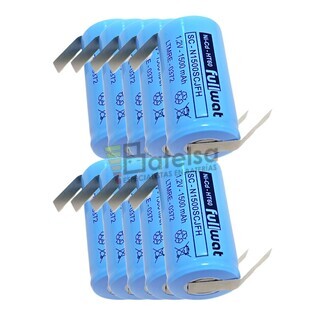 10 Bateras Sub-C 1.2 Voltios 1.500 mah con lengetas en Z SC-N1500SCJFH