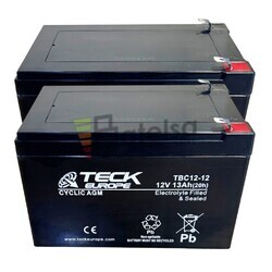 2 Bateria 12 Voltios 12 Amperios Teck Europe TBC12-12