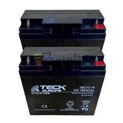 2 Bateria 12 Voltios 19 Amperios AGM Teck TBC12-19