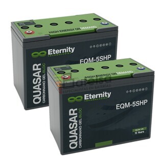 2 Bateras 12 voltios 123 Amperios Eternity EQM-5SHP