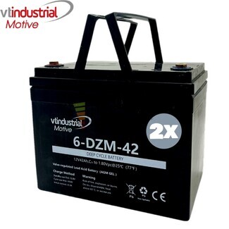 2 Bateras 12 Voltios 42 Amperios 6DZM42 Gel Agm