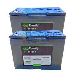 2 bateras 12V 80 Amperios G06-12-052 Eternity, Energa segura para plataformas elevadoras y de acceso