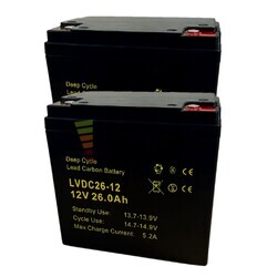 2 Bateras Ciclo Profundo 2LVDC26-12 12V 26Ah, Mxima autonoma en sillas de movilidad