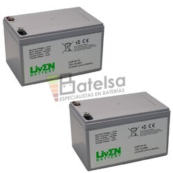 2 Bater�as de Litio 12 Voltios 15 Amperios LVIF15-12