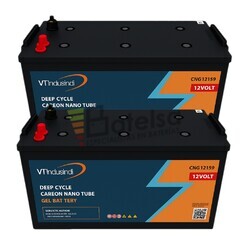2 Bateras de traccin GEL CNG12159 12 Voltios 170 Amperios C100
