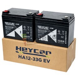 2 Bater�as GEL 12 Voltios 33 Amperios HA12-33G