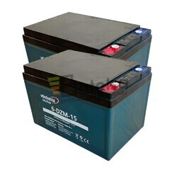 2 bater�as movilidad 12 Voltios 15 Amperios Ciclo Profundo 6-DZM15-VT