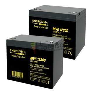 2 Bateras para scooter 12 Voltios 80 Amperios Gel MVG 12800