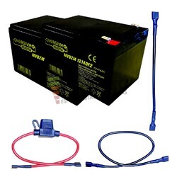 2 Bater�as patin electrico 12 Voltios 14 Amperios MVDZM12-140 con cables de conexi�n