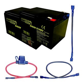 2 Bateras patin electrico 12 Voltios 14 Amperios MVDZM12-140 con cables de conexin