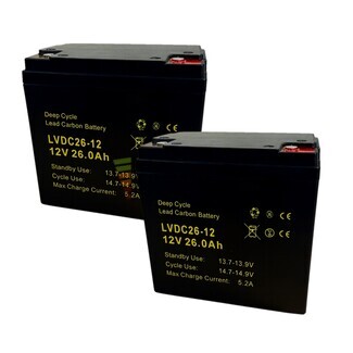 2 Bateras Recargables 12V 26Ah, Rendimiento superior en movilidad elctrica