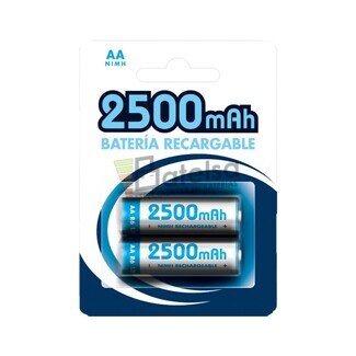 2 Bateras recargables 2500mAh AA Ni-Mh