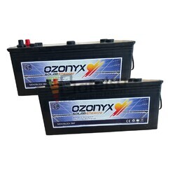 2 Bateras Solares 12V 205Ah OZX205.A, Larga duracin y eficiencia en energa limpia