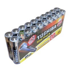 20 Pilas alcalinas alta potencia Toshiba AAA LR03GCP MP-20