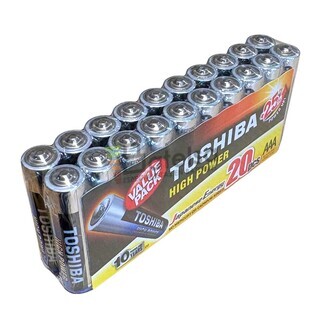 20 Pilas alcalinas alta potencia Toshiba AAA LR03GCP MP-20
