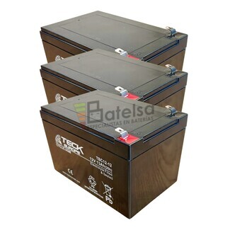 3 Bateria Patin Electrico 12 Voltios 12 Amperios Teck Europe TBC12-12