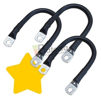 3 Cables conexin bateras Trojan borne Tornillo Macho