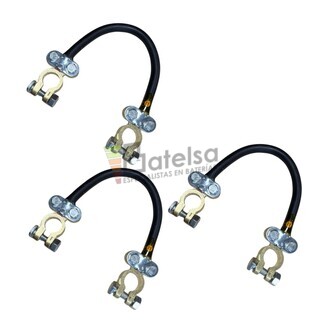 3 Cables conexin puente bateras 20 cms borne automocin AP