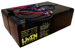 4 Bater�as 12 voltios 15 amperios conex.tornillo M5 LVDC15-12