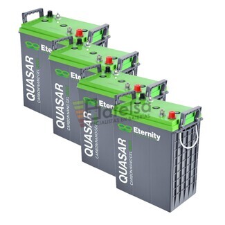 4 Bateras Gel 6 Voltios EQ305, Rendimiento constante para maquinaria de limpieza