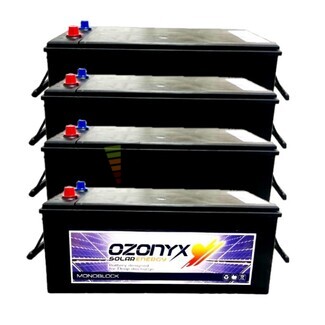 4 Bateras Solares 12 Voltios 165 Amperios Sin Mantenimiento Ozonyx OZX165.AS