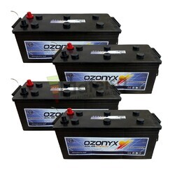 4 Bateras Solares 12V 205Ah OZX205.A, Rendimiento superior en sistemas solares