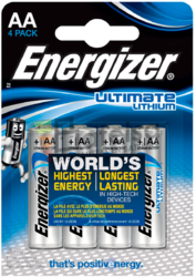 4 Pilas Lithium Ultimate AA Energizer LR6 L91