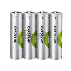 4 Pilas recargables GP ReCyko 1,2 Voltios 2.600 mAh AA
