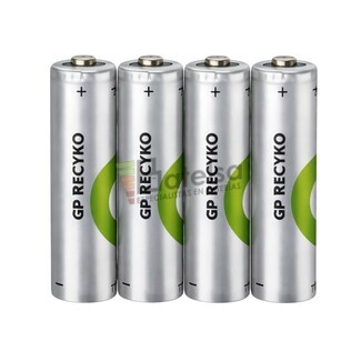 4 Pilas recargables GP ReCyko 1,2 Voltios 2.600 mAh AA