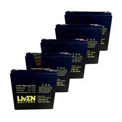 5 Bateras LVDC26-12 12V 26Ah, Solucin ideal para movilidad elctrica