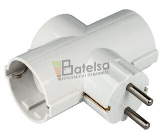 Adaptador de red 1 macho a 3 hembras Schuko