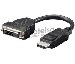 Adaptador DVI-D 24+1 hembra a DisplayPort macho 0.2 metros