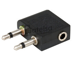 Adaptador jack mono 3.5mm X2 a hembra estreo de 3.5mm