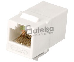 Adaptador Keystone RJ45 Cat.6 UTP hembra-hembra panel