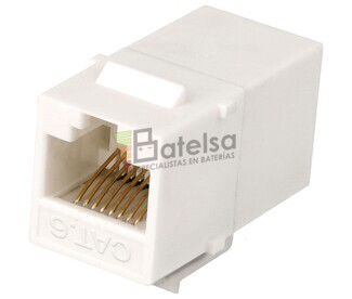 Adaptador Keystone RJ45 Cat.6 UTP hembra-hembra panel