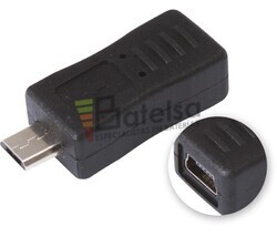 Adaptador mini USB hembra a micro USB macho