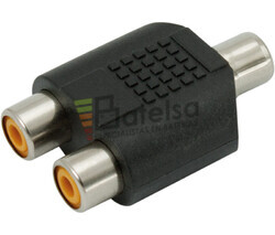 Adaptador RCA hembra a 2 hembras RCA