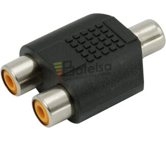 Adaptador RCA hembra a 2 hembras RCA