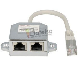 Adaptador RJ45 de 1 macho a 2 hembras