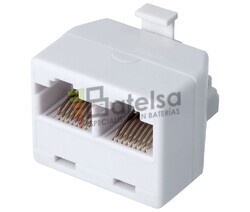 Adaptador RJ45 macho a 2 hembras