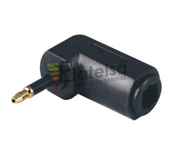 Adaptador Toslink hembra a tipo jack 3,5mm ptico codo