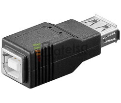 Adaptador USB-A hembra a USB-B hembra