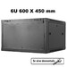 Armario Rack 6U 19P 600x450 mm Desmontado Phasak Pro para Router y Switch