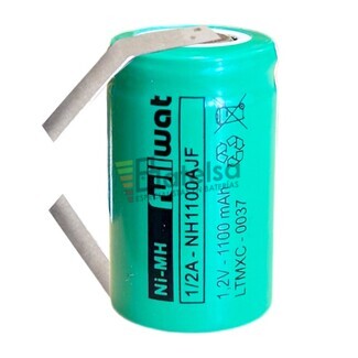 Batera 1,2 Voltios 1.100 mAh con lengetas 1-2A NH1100AJF