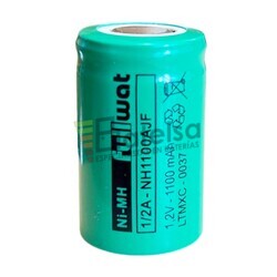 Batera 1,2 Voltios 1.100 mAh sin lengetas 1/2A NH1100AJF