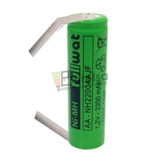 Batera 1,2 Voltios 2.200 mah con lengetas AA-NH2200AAJF