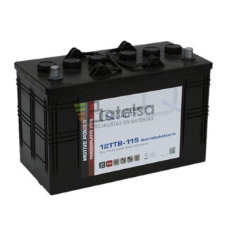 Batera 12 Voltios 115 Amperios 1.200 ciclos placa Tubular 12TTB-115 Qbatteries