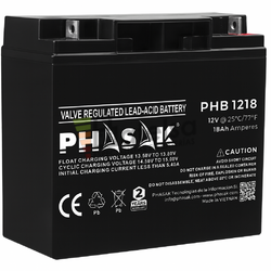 Batera 12 Voltios 18 Amperios VRLA Phasak PHB-1218
