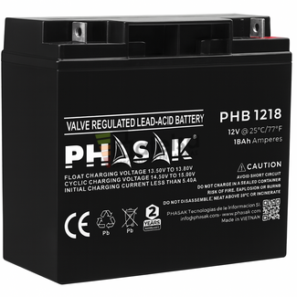 Batera 12 Voltios 18 Amperios VRLA Phasak PHB-1218
