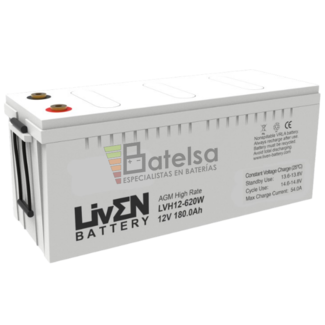 Batera 12 Voltios 180 Amperios Alta descarga LVH12-620W Liven